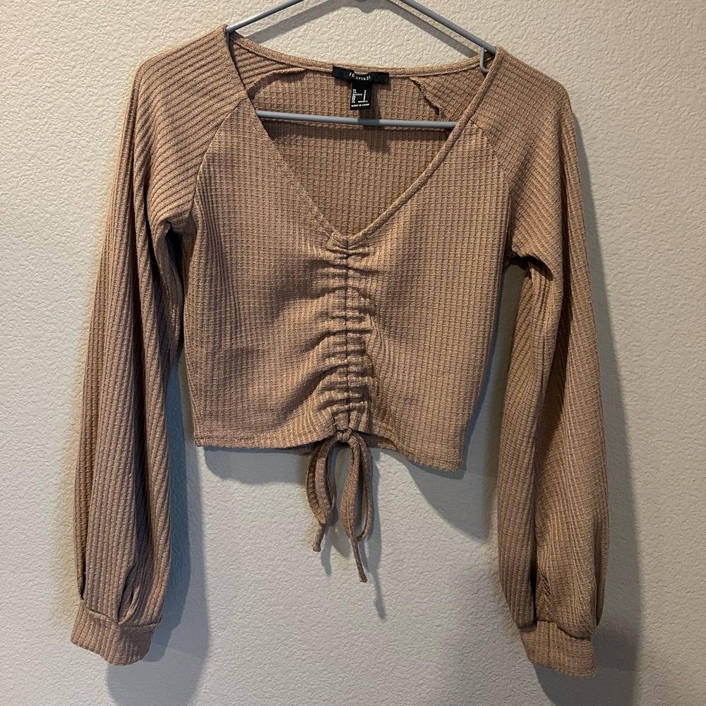 Tan tie sweater - Picture 2 of 5
